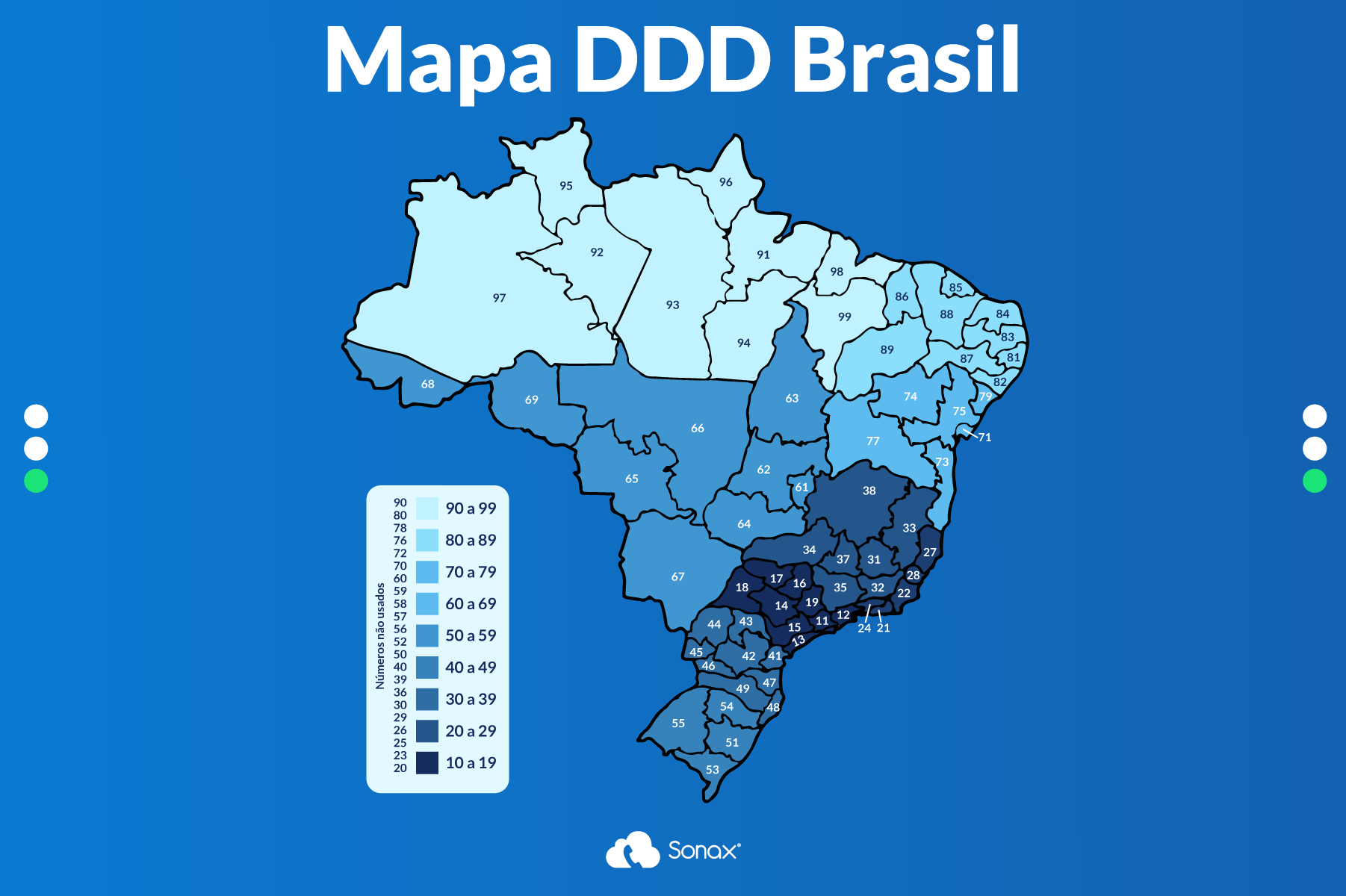 Lista completa dos DDD do Brasil com as respectivas localizações